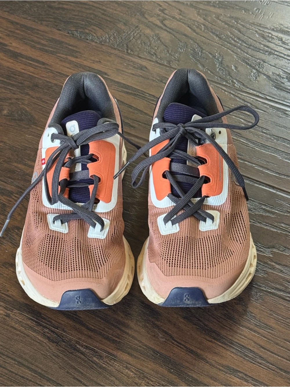 On Running Coral/Navy Women's Running Sneakers